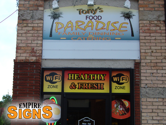 Tony's Main Sign